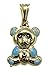Diamantados of Florida Oso de Peluche Inspirado Encanto Colgante 18 K Chapado en Oro Colgante con 18 Pulgadas Cadena – diseño de Oso de Peluche Colgante