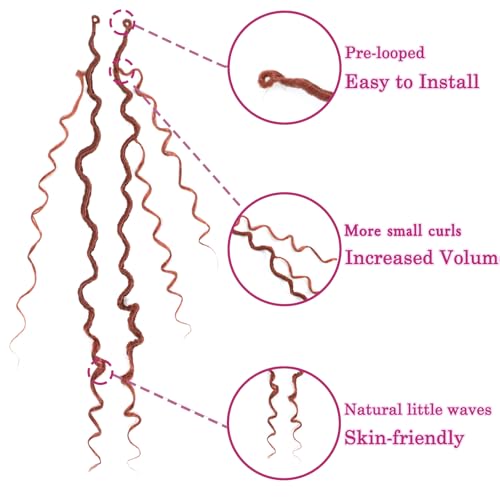 Image of Goddess Faux Locs Crochet Hair for Black Women, Long Boho Style Locs Braids