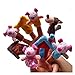 Fangzwl Marionnettes à Main 8pcs / lot bébé Dessin animé 3 Petits cochons caractères Doigts marionnette théâtre Show poupées Douces Accessoires Enfants Jouets pour Enfants Cadeau Jeu