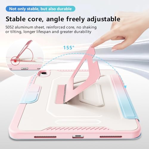 Étui silicone iPad 7 10.2 avec support métal antichoc et rabat - 6
