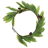 NULYLU Olive Leaf Wreath Headband Lightweight Floral Crown Garland for Bridal Party Cosplay Photo Props Stylish Simulated Leaf Hair Accessory for Women