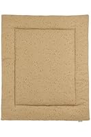 Meyco Laufgittereinlage Rib Mini Spot, Krabbelmatte Baby (80 x 100 cm, Babyzubehör, Spielmatte für Laufstall, hochwertige Babydecke), Toffee Melange