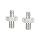 CAMVATE M8-Stecker auf 1/4-Zoll-20-Stecker-Edelstahl-Schraubenadapter (2er-Pack) – 3450
