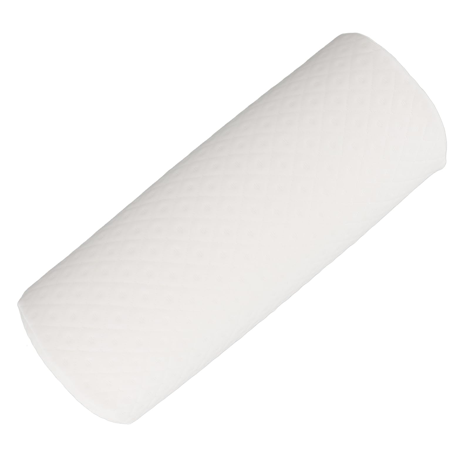 Cuscino per Ginocchia, Cuscino di Supporto per Gambe in Memory Foam, Design Semi-rotolo per un Sonno Riposante, Supporto per Schiena e Lombare, Bianco