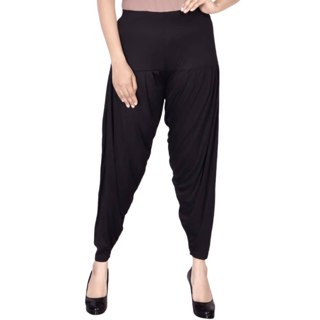 Cozyplay Women's Solid Cotton Viscose Loose Fit Full Patiala | Harem | Dhoti | Salwar | Pants-image-17