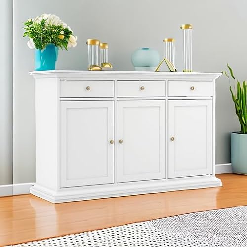 Tvilum Sonoma Sideboard with 3 Doors and 3 Drawers, White - Thumbnail 2