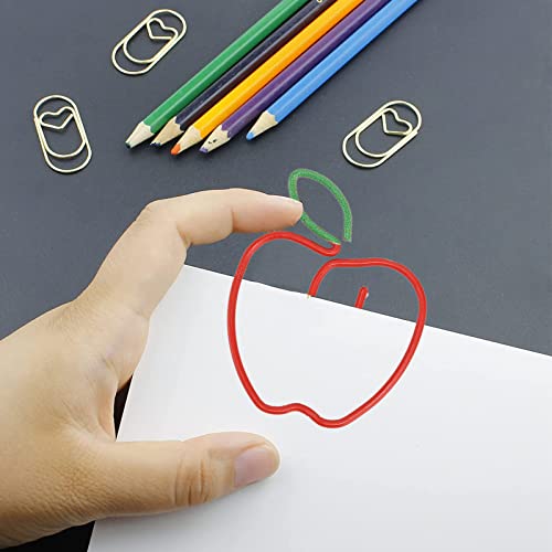 Decorative Metal Paper Clips with Fruit Shapes, 100-Pack, Office and School Stationery, Home Organisation Supplies - Image 2