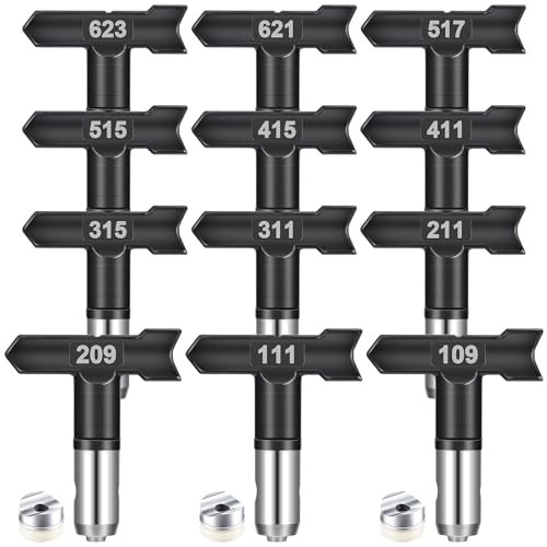 Zhengmy 12 Pcs Airless Paint Sprayer Tips Set
