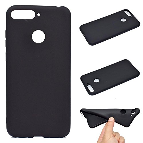 SmartLike Candy Silicon Back Cover for Huawei Y7 Prime (2018) - Black-image-1