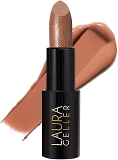 LAURA GELLER NEW YORK Iconic Baked Sculpting Lipstick, Creamy Full-Coverage Lipstick, Smooths Lip Lines & Defines Lips, Hydrating Long-Lasting Color - Caramel Glacé