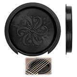 QEXUJOW Guitares, basses et équipements,Un cache-rosace noir pour guitare, compatible avec...