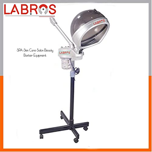 Image of LABROS 2-In-1 Facial Steamer And Hair Steamer Face Sauna Humidifier Hot Mist Moisturizing For Spa Skin Care Salon Beauty Barber Equipment, Black