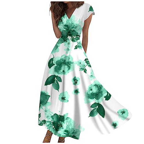 Robe longue bohème fleurie pour un cocktail d'été élégant