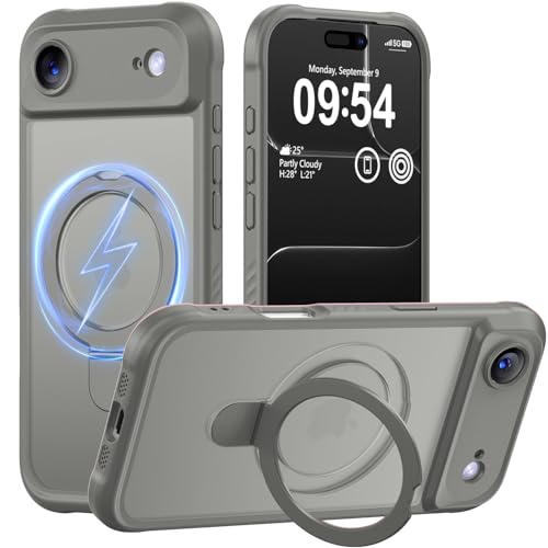 MOCCA Magnetic for iPhone Air Case with Stand,Titanium Gray