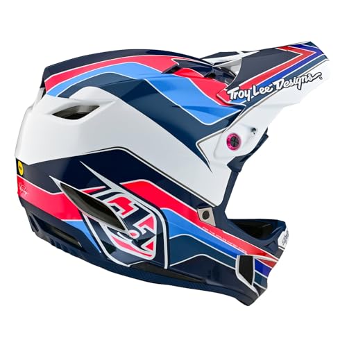 Troy Lee Designs D4 Polyacrylite Helmet, Qualifer Blue/White, XL