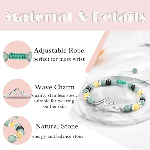 13 14 15 16 17 18 21 Year Old Birthday Gifts for Girls, Wave Birthday Bracelet Gifts with Birthday Card for Teen Girls Her Daughter Granddaughter Niece Friends3