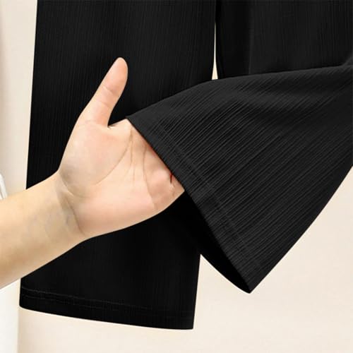 Girls Wide Leg Palazzo Pants Drawstring Baggy Flowy Trousers Pockets Elastic Waist Straight Leg Loose Pants for Kids3