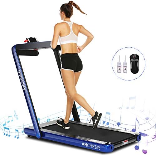 Treadmill,Treadmills for Home,Folding Electric Treadmill,Walking/Running Portable Treadmill Machine with Extra-Large Table, Bluetooth Speaker & Large LCD Monitor for Gym or Office.