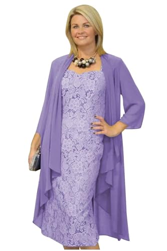 Lace Appliques Mother of The Bride Dresses Tea Length Formal Mother Bride Dress with Jackets 2 Pieces Dresses2