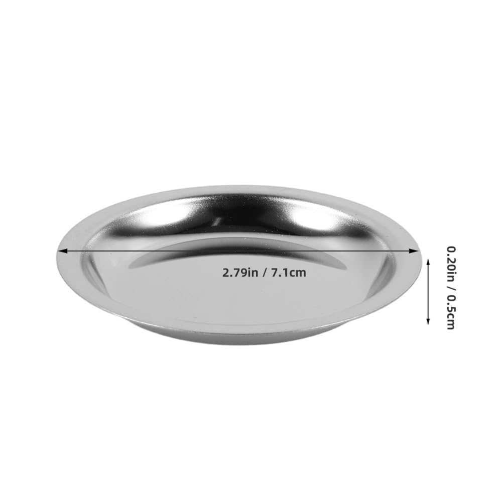 ABOOFAN Tea Bag Holder Saucer 2.80 Inch Stainless Steel Tea Bag Tray Round Plate for Home Bar Restaurant Accessories - Image 2