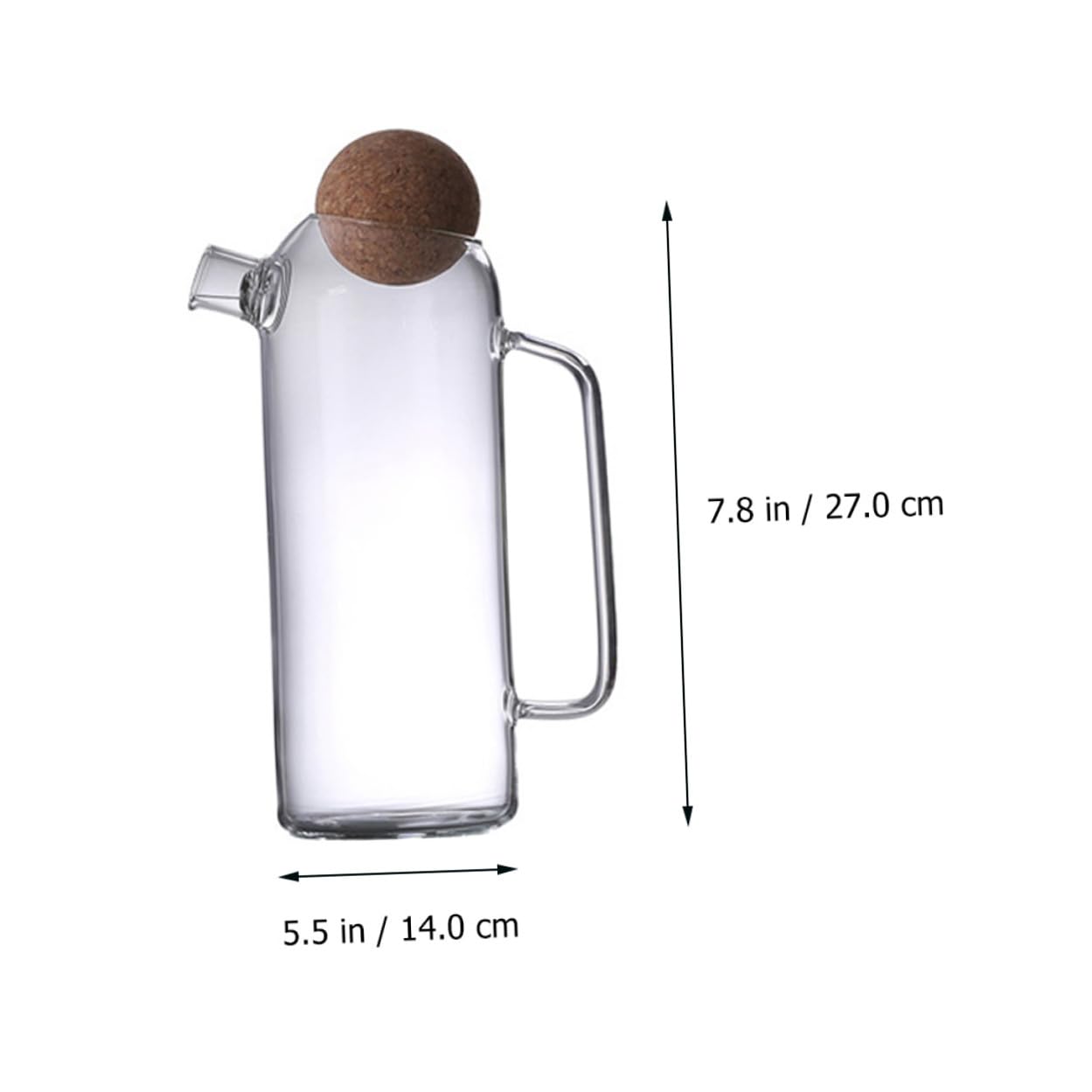 Alipis Teekanne aus Glas mit Korken 1200ml Dickes Glas Runde Form Hitzebeständig und Praktisch für Zuhause und Restaurantgebrauch