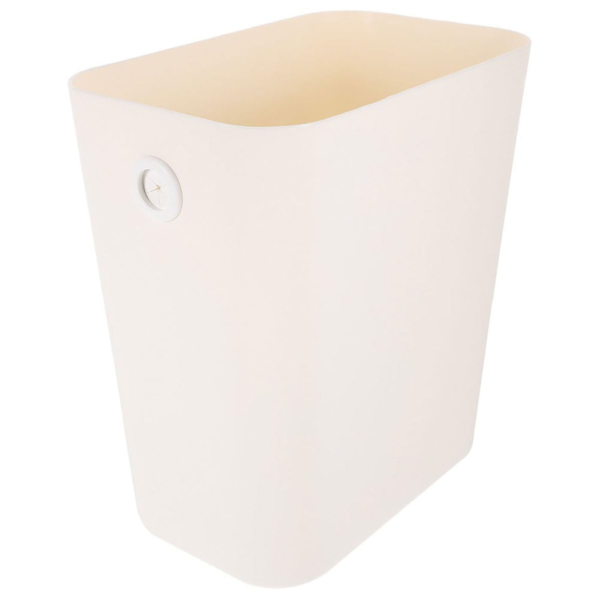 BETOOKY 13l Milk White Trash Can Garbage Container for Home Kitchen Bathroom Bedroom Narrow Wastebasket Without Press Ring
