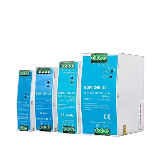Transformador AC a DC 24V Elimina paradas de linea con fuente carril DIN 480W EDR