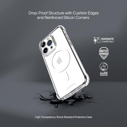 Coque rigide Magsafe iPhone 15 transparente Microdia Crystal protection premium