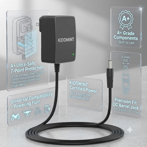 Image of Electric Ride on Auto Cut-Off Charger for Kids Ride-On Car | Battery Charger for Electric Baby Car, SUV Toy Vehicles | Power Adapter Accessories & Parts | Car Battery Charger for SUV Car