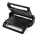 Princess 112536 Multi-Grill 4-in-1, Sandwich-, Kontakt-, Tischgrill und Waffeleisen, auswechselbare Platten, Rostfreier Stahl, Antihaftbeschichtet, Schwarz/Silber
