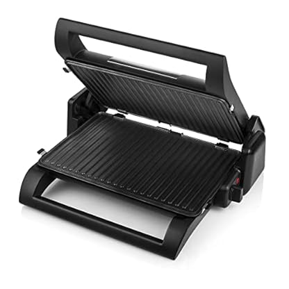 Princess Multi-Grill 4-in-1, Kontaktgrill - Tischgrill - Sandwich Maker und Waffeleisen, Aus rostfreiem Stahl, 1500 Watt Leistung, inklusive 3 Plattensätze, 180° aufklappbar, Schwarz/Silber, 112536