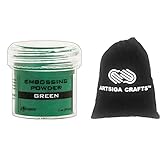 Ranger Ink Embossing Powder Green 1-Pack Bundled with 1 Artsiga Crafts Small Project Bag