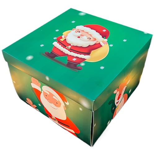 Caja de detalles navideños multinivel para presentación de regalos únicos