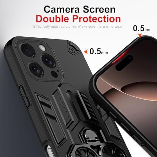 Coque PC texturée mate iPhone 15 Pro solide et résistante noire - 3