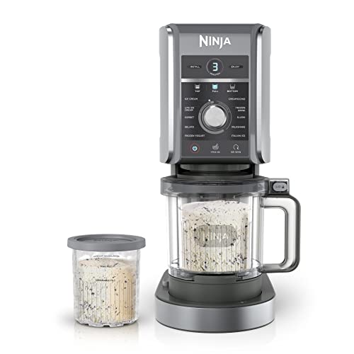Ninja CREAMi Deluxe 11-in-1 Ice Cream and Frozen Treat Maker for Ice Cream, Sorbet, Frozen Drinks & More, with (2) XL Family Size Pint Containers, NC501C (Canadian Version) by Ninja - Used condition - CA$258.55