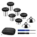 TOMSIN 8 in 1 Magnetic Metal Replacement Thumbsticks Analog Joysticks & T8 Cross Screwdrivers Repair Kit for Xbox One S/Elite & Nintendo Switch Pro Controller & PS4 DualShock 4