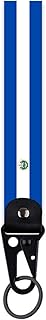 1 PCS National Flag Wrist Keychain, 7.67 inch Length, Country Flag Design With Metal Ring