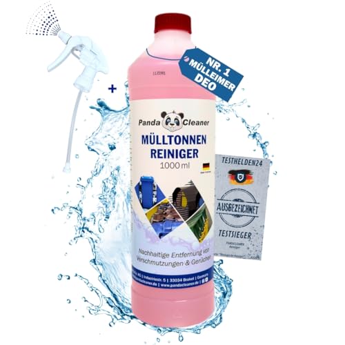 Środek do czyszczenia pojemników na śmieci PandaCleaner - koncentrat premium 1000ml - mikrobiologiczny środek do usuwania zapachów - środek do czyszczenia pojemników na śmieci