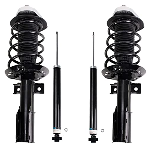 Image of TRQ Front and Rear Complete Strut Assembly & Shock Absorber Kit Complete Strut & Coil Spring Assembly Compatible with 2014-2016 Mercedes-Benz E250 2010-2016 E350 2015 E400 2013-2014 E550 4Matic AWD