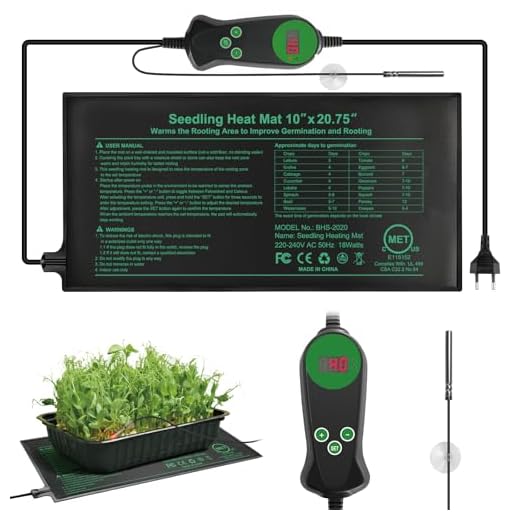 RIOGOO Controlador Digital de termostato de Esterilla térmica para germinación de Semillas, Reptiles y elaboración de Cerveza a 68-108 ° F