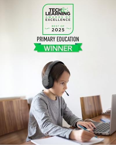 Image of Belkin SoundForm Inspire Wired Over-Ear Headset for Kids, Online Learning & Travel w /Built-in Boom Mic, 85dB Safe Volume Limit - USB-C & 3.5mm - Compatible w /iPhone, iPad, Galaxy & More - Black