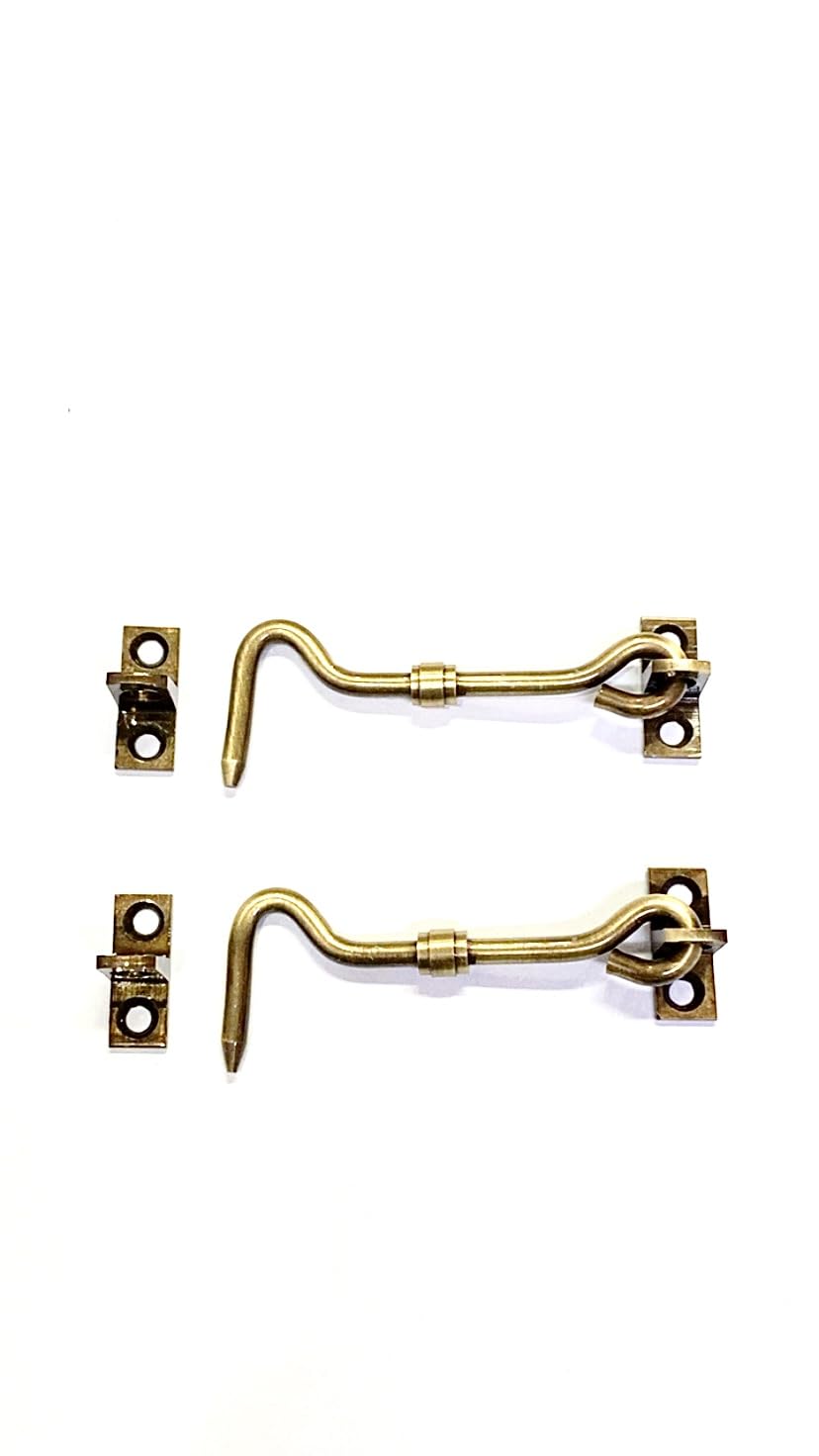 BRASK" Brass Gatehook/Window Hook/Window Stopper/Window Latch (Pack of 6, 3 inches Antique Brass) — Amazon image 10