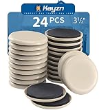 Kayzn Furniture Sliders for Carpet,24 Pack Heavy Duty Furniture Moving Pads,3.5 Inch Reusable Furnit