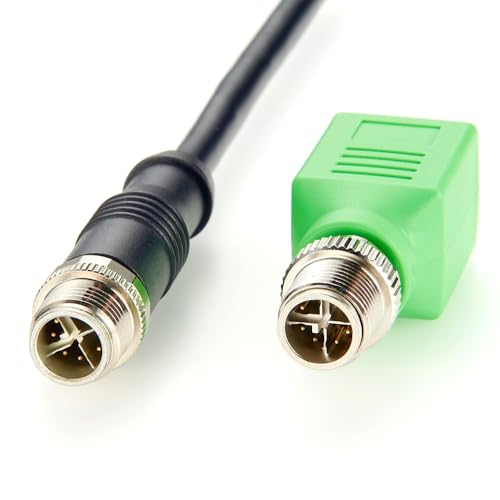 Plinkwirekb M12 X-Coded 8s - RJ45A_v^[ Cat6 YƗpC[TlbgV[hRlN^ IP67 h RJ45 - M12 oNwbhWbN YƗpJ GigE Vision PoE ZT[p