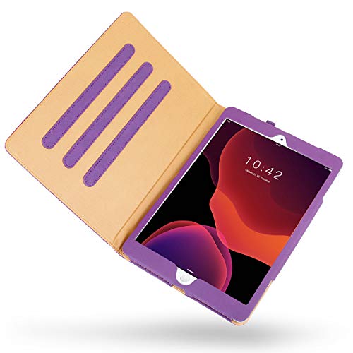 Aicase Case For New Ipad 7Th Generation 10.2 Inch 2019,Premium Pu Leather Slim Folding Stand Cover With Auto Wake/Sleep,With Pencil Holder For Newest Ipad 7Th Gen 10.2'' 2019 (Purple) #TOP3