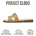 Project Cloud 100% Genuine Leather Sandals for Women 2026 - Fashion Flat Womens Sandals with Memory Foam Insole Slides Sandals Women Footwear - Mules Women's Sandals (Jannel, Nude, 8)