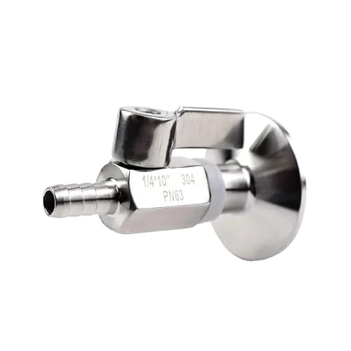 RUAJOGYNVM Ball valve Stainless steel Handle 10mm Pipe to Tri Clamp 1.5" SS304 ball valve