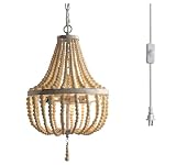 Legend Brand Boho Chandelier, Beaded Chandelier -Light Fixture, 3-Light Farmhouse Chandelier Vintage