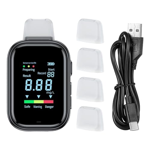 Alcoholímetros para la Detección de Alcohol - Dispositivo Digital Para Pruebas De Alcoholemia - Máquina para Pruebas de Alcoholemia,para Casa Coche Viajes Senderismo Conducción Acampada y Actividades