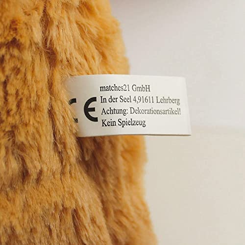 matches21 Teddybär mit Herz/Herzteddy Ich Pass Immer auf Dich auf Hellbraun/beige 25 cm Kuscheltier Schmusetier Geschenkidee